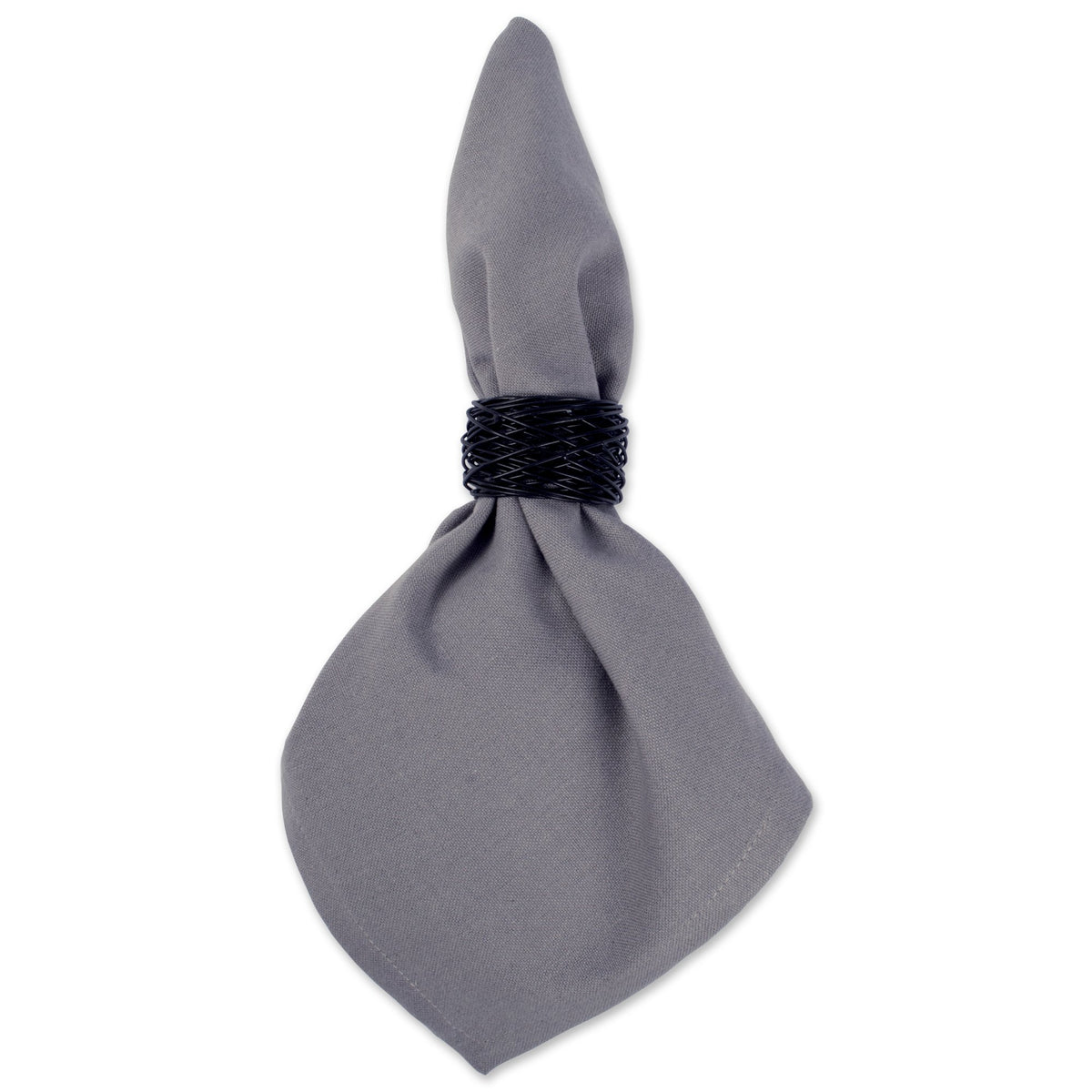 Serviette de table en coton surdimensionnée DII 51 x 51 cm, lot de 6, gris - Parfait pour Halloween, les dîners, les barbecues, les mariages, les fêtes et pour un usage quotidien