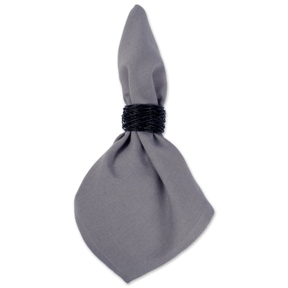 Serviette de table en coton surdimensionnée DII 51 x 51 cm, lot de 6, gris - Parfait pour Halloween, les dîners, les barbecues, les mariages, les fêtes et pour un usage quotidien