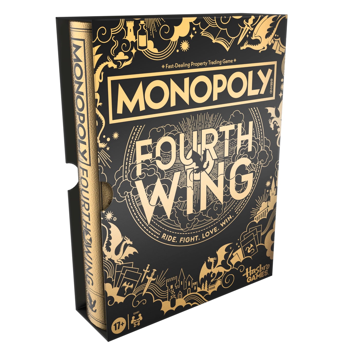 Monopoly Fourth Wing Edition Board Game for Adults | Officially Licensed Game Inspired by the Empyrean Series, Book 1 | 2-6 Players | Ages 17+ Hasbro Gaming