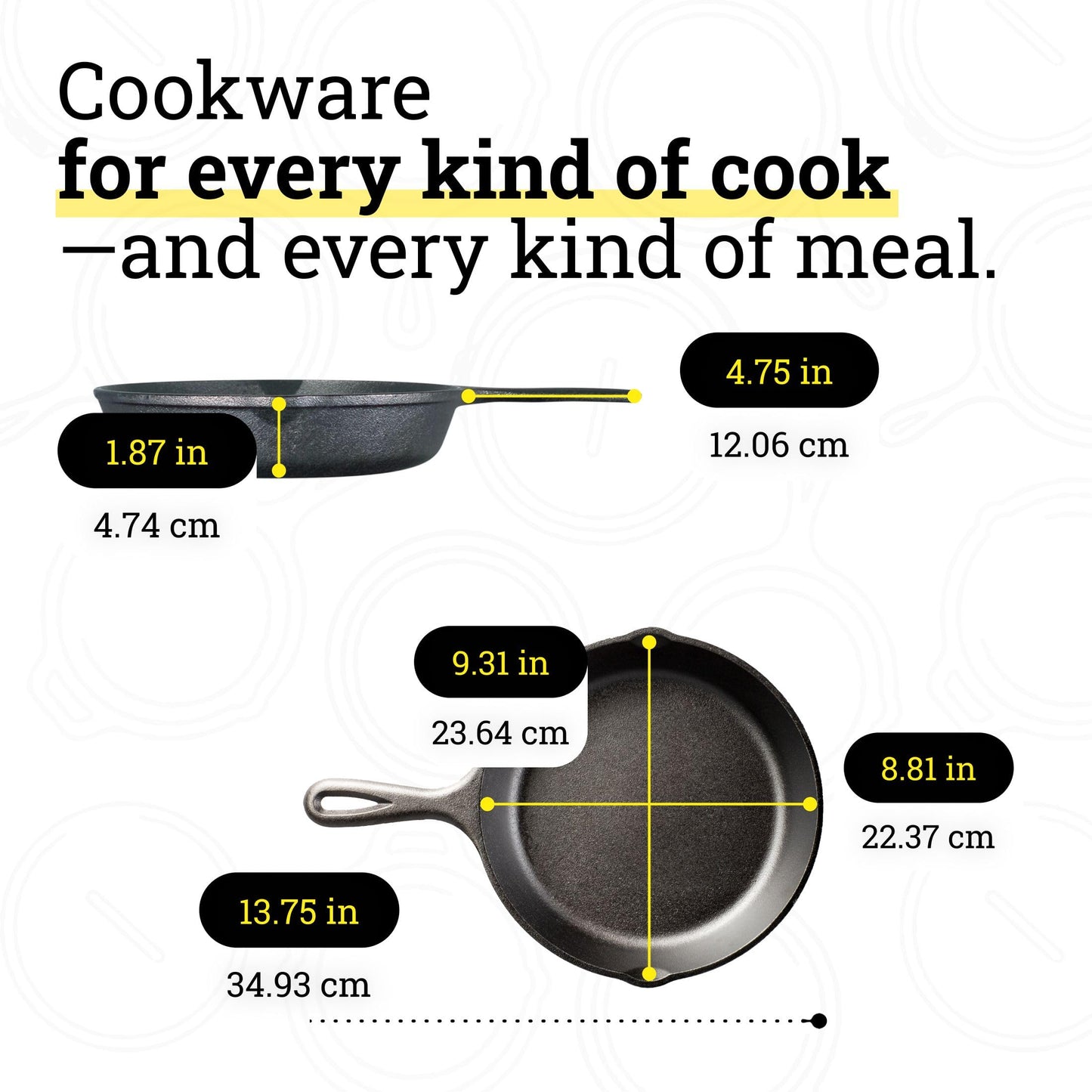 Lodge L6SK3 9-Inch Logic Pre-Seasoned Skillet (Black) 🍁 All In One Marketplace Canada