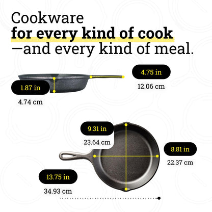 Lodge L6SK3 9-Inch Logic Pre-Seasoned Skillet (Black) 🍁 All In One Marketplace Canada