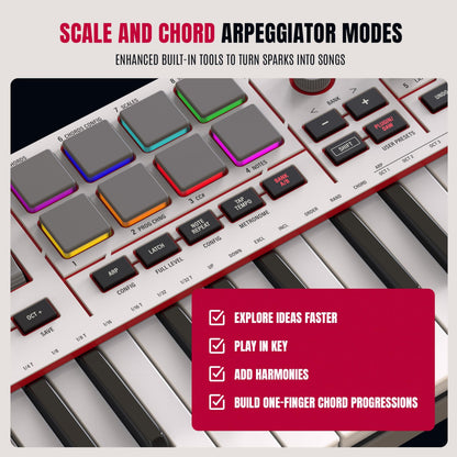 Akai Professional MPK Mini IV 25-Key USB-C MIDI Keyboard Controller, Grey