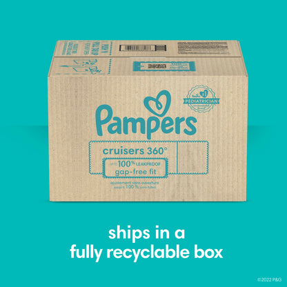 Pampers Cruisers 360 Pull-On Diapers, Size 7, Babyproof up to 100% leakproof diaper, 1 Pack (Count of 88)