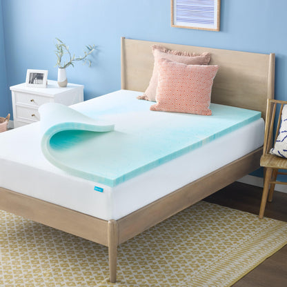 Linenspa 2 Inch Memory Foam Mattress Topper, Gel Swirl Memory Foam Full, CertiPUR-US Certified