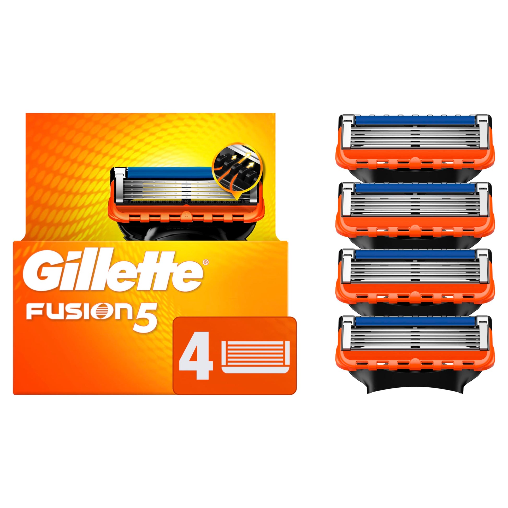 Gillette Fusion5 Razor Blades for Men, 4 Razor Blade Refills - Available at All In One Marketplace Canada