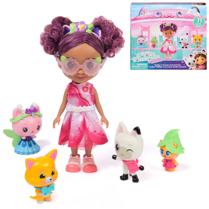 Gabby's Dollhouse: The Movie, Gabby's Garden Friends Pack with 6-Inch Gabby Doll, 4 Toy Figures & Accessories, Kids Toys for Girls & Boys Ages 3 and Up