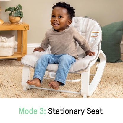 Ingenuity Keep Cozy 3-in-1 Grow with Me Vibrating Baby Bouncer Seat & Infant to Toddler Rocker, Vibrations & Toy Bar, 0-30 Months Up to 40 lbs - Linden 🍁 All In One Marketplace Canada
