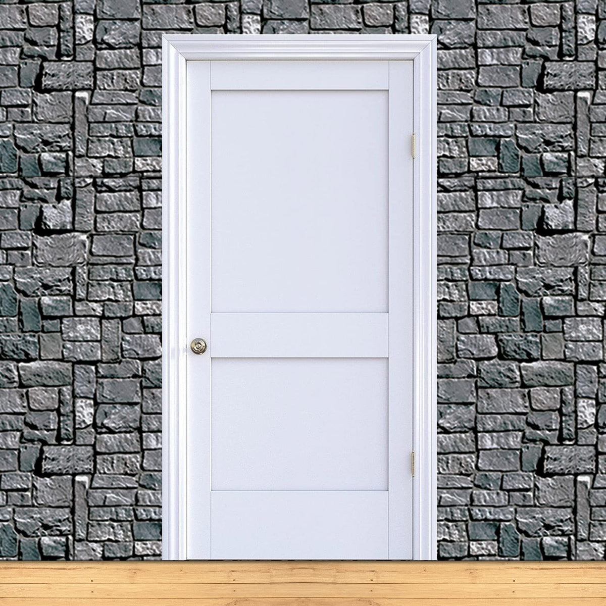 Beistle Stone Wall Backdrop 3-Count – Extra Large 4' x 30' Plastic Medieval Wall Decorations for Halloween Parties, Castle-Themed Events, Haunted Houses, Fantasy Photo Backgrounds