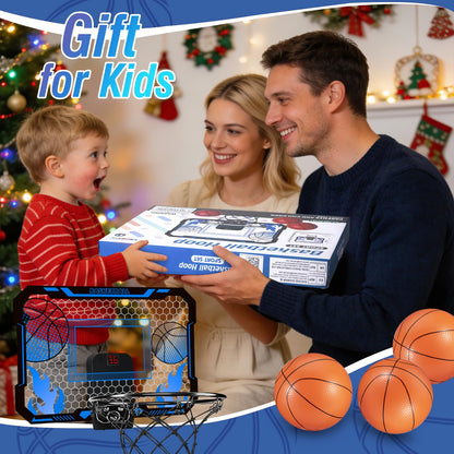Indoor Basketball Hoop for Kids with Scoreboard Over the Door Basketball Hoop with 3 Balls Basketball Toys Gifts for 5 6 7 8 9 10 11 Years Old Boys Girls Mini Hoop for Bedroom and Birthday/Christmas 🍁 All In One Marketplace Canada