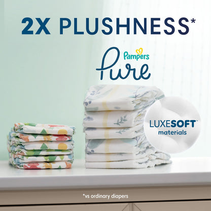 Pampers Pure Protection Diapers - Size 3, 168 Count, Hypoallergenic Unscented Disposable Baby Diapers