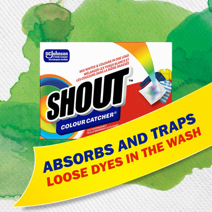 Shout Colour Catcher Dye-Trapping Sheets for Laundry, Allow Mixed Washes, Prevent Color Runs and Maintain Original Clothing, 72 Count - Available at All In One Marketplace Canada