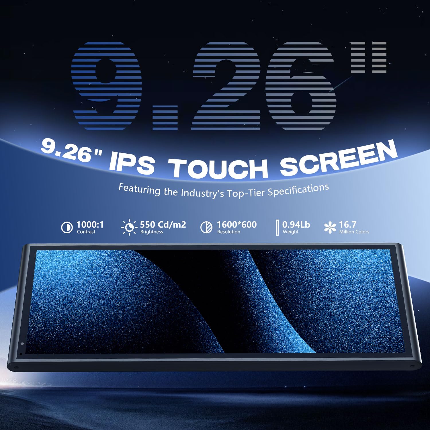 9.26" Carplay Screen for Car, Wireless Portable Car Play Screen for Apple CarPlay & Android Auto, OTA Updates, Backup Camera, Bluetooth 5.0, Mirror Link, Voice Control, GPS Navigation, FM