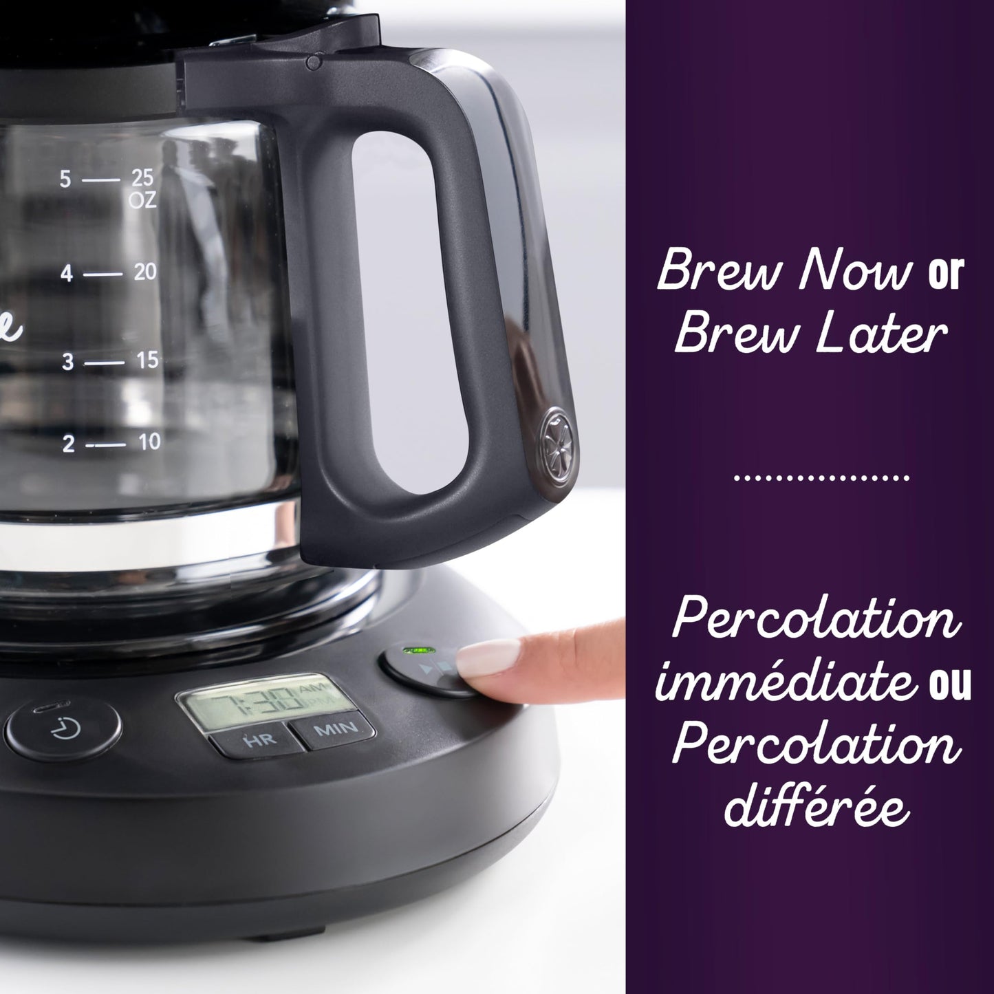 Mr. Coffee 5-Cup Programmable Coffee Maker, 25 oz. Mini Brew, Space-Saving Coffee Machine, Black - Available at All In One Marketplace Canada