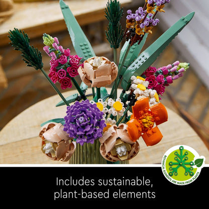 LEGO Icons Flower Bouquet Building Set - Artificial Flowers for Decoration for Home and Display, Ages 18+ - Small Fake Flowers for Table, Desk, Office - Gift for Birthdays - 10280 - Available at All In One Marketplace Canada