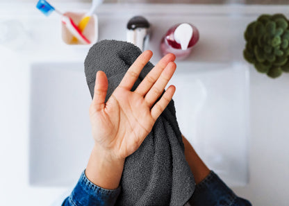 Utopia Towels Premium Washcloth Set, 12 by 12 Inches, 600 GSM 100% Cotton Face Cloths, Highly Absorbent and Soft Feel Fingertip Towels, 12 Pack, Grey - Available at All In One Marketplace Canada