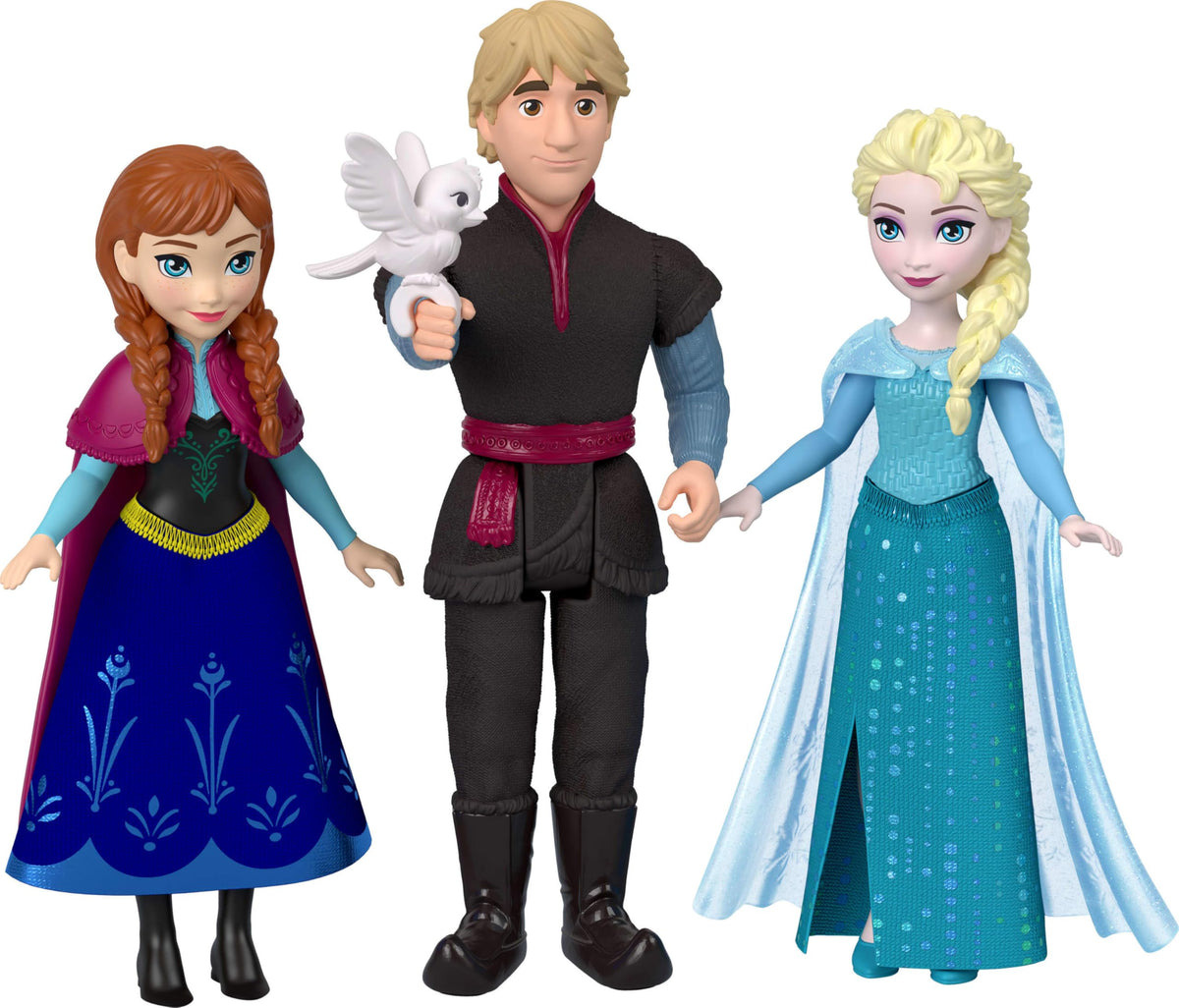 Mattel Disney Frozen Anna, Elsa, Kristoff & Olaf Set of 4 Small Dolls