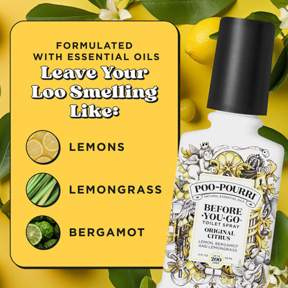 Poo-Pourri Before-You- go Toilet Spray, 4 Oz, Original Citrus