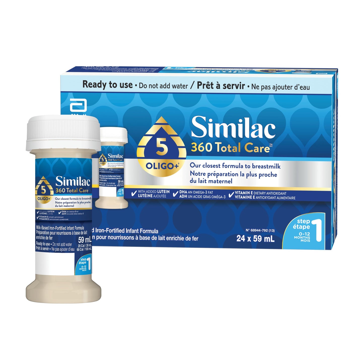 Similac 360 Total Care Step 1 Ready-To-Feed 24x59mL Bottles