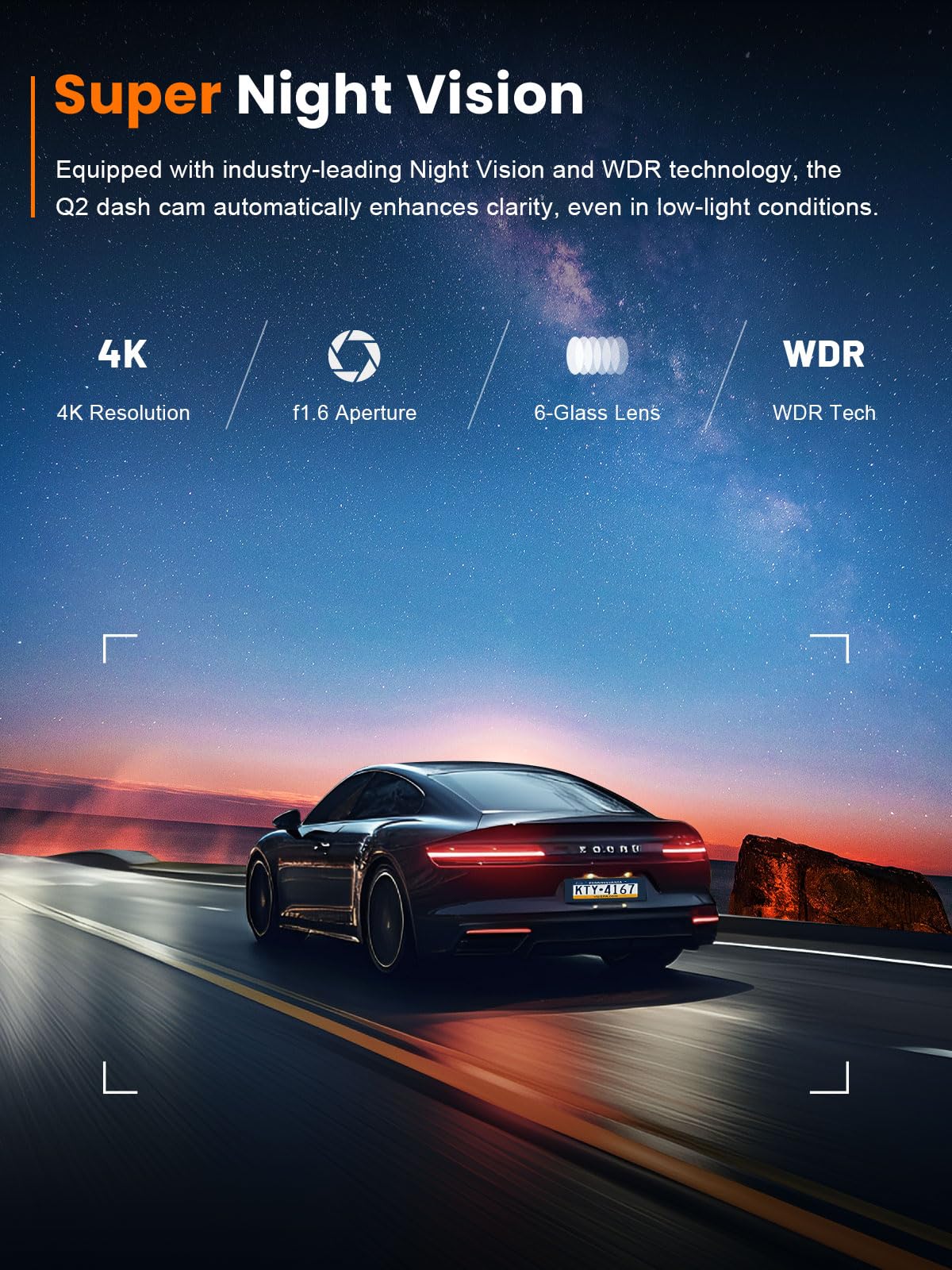 galphi 4K Dash Cam Front, Built-in 5G WiFi, 32GB Card Included, Dash Camera for Cars, Mini Dashcam for Cars with Loop Recording, G-Sensor, 24 Hours Parking Monitor, APP, Support 256GB Max