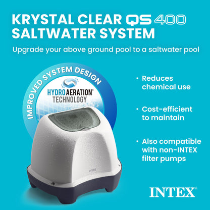 INTEX Krystal Clear Saltwater Pool Chlorine System for Above Ground Pools up to 4,500 Gallons, Pool Cleaner with Automatic Timer and Self Cleaning 🍁 All In One Marketplace Canada