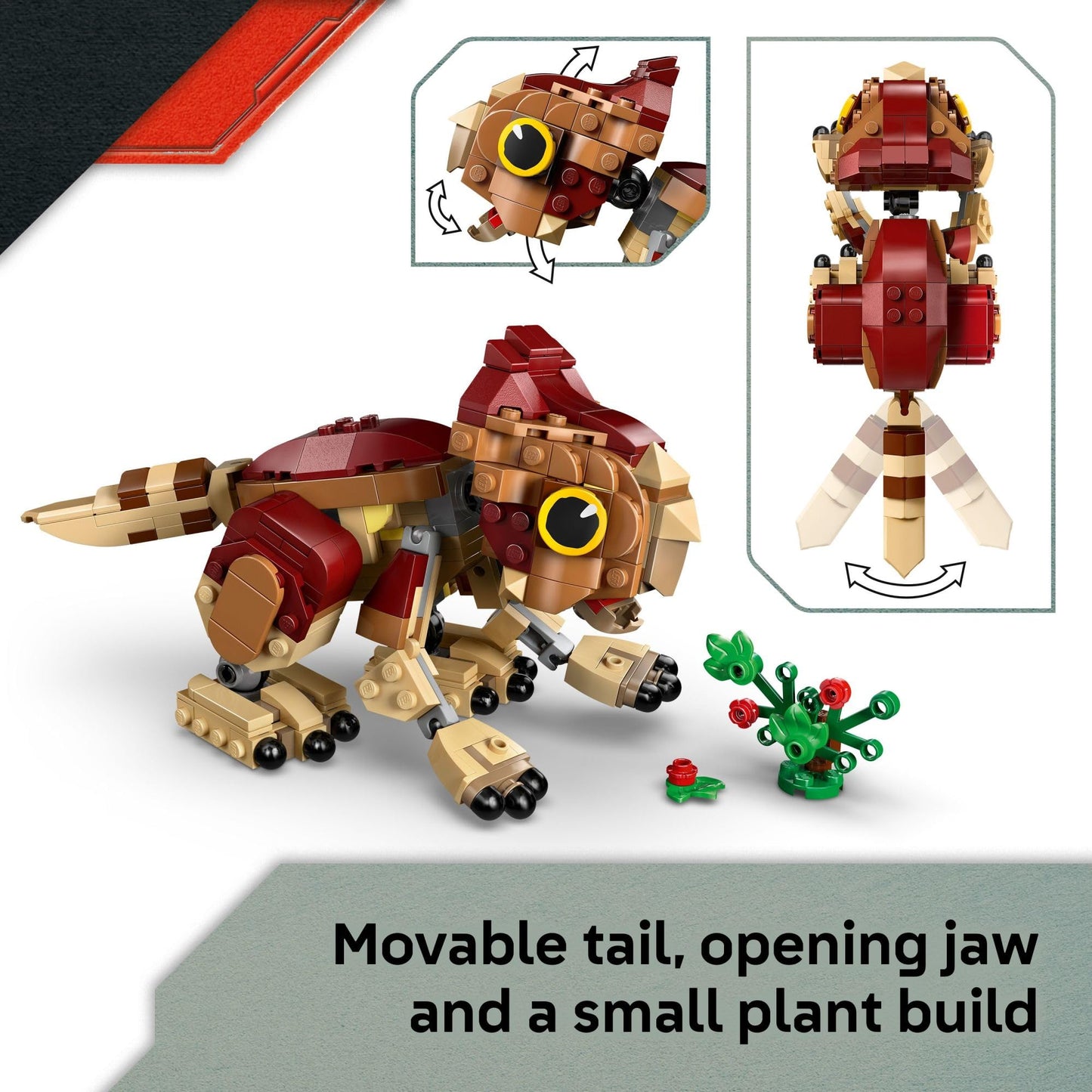 LEGO Jurassic World Baby Dinosaur Dolores: Aquilops Kids Toy - Educational and Learning Toy for Girls & Boys, Ages 7+ - Pretend Play Gift Idea for Birthdays - 76970 LEGO