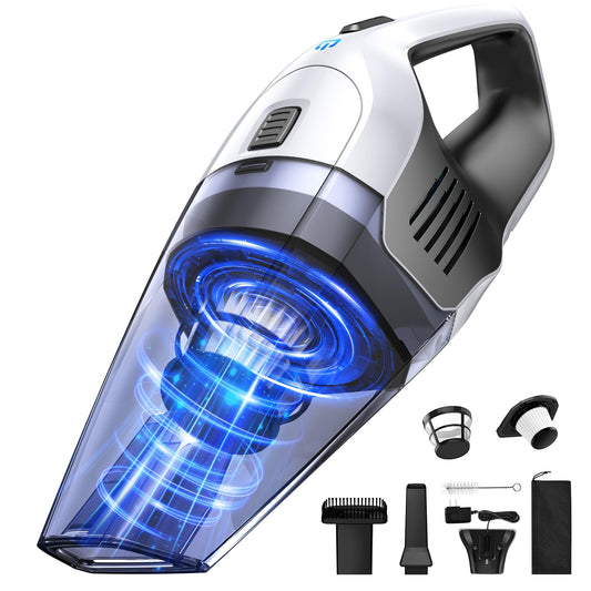 Handheld Vacuum Cleaner, Powerful Suction Portable Lightweight Hand Held Vacuum Cordless with 25-30Mins Long Runtime Rechargeable Battery Quick Charge for Home, Car, Carpet Stairs, Pet Hair Cleaning - Available at All In One Marketplace Canada