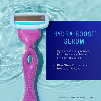Schick Hydro Silk Moisture Hydration Razors for Women | Replacement Refills for any Hydro Silk Handles | 5-Blade Refill | 6 Count Razor Refills