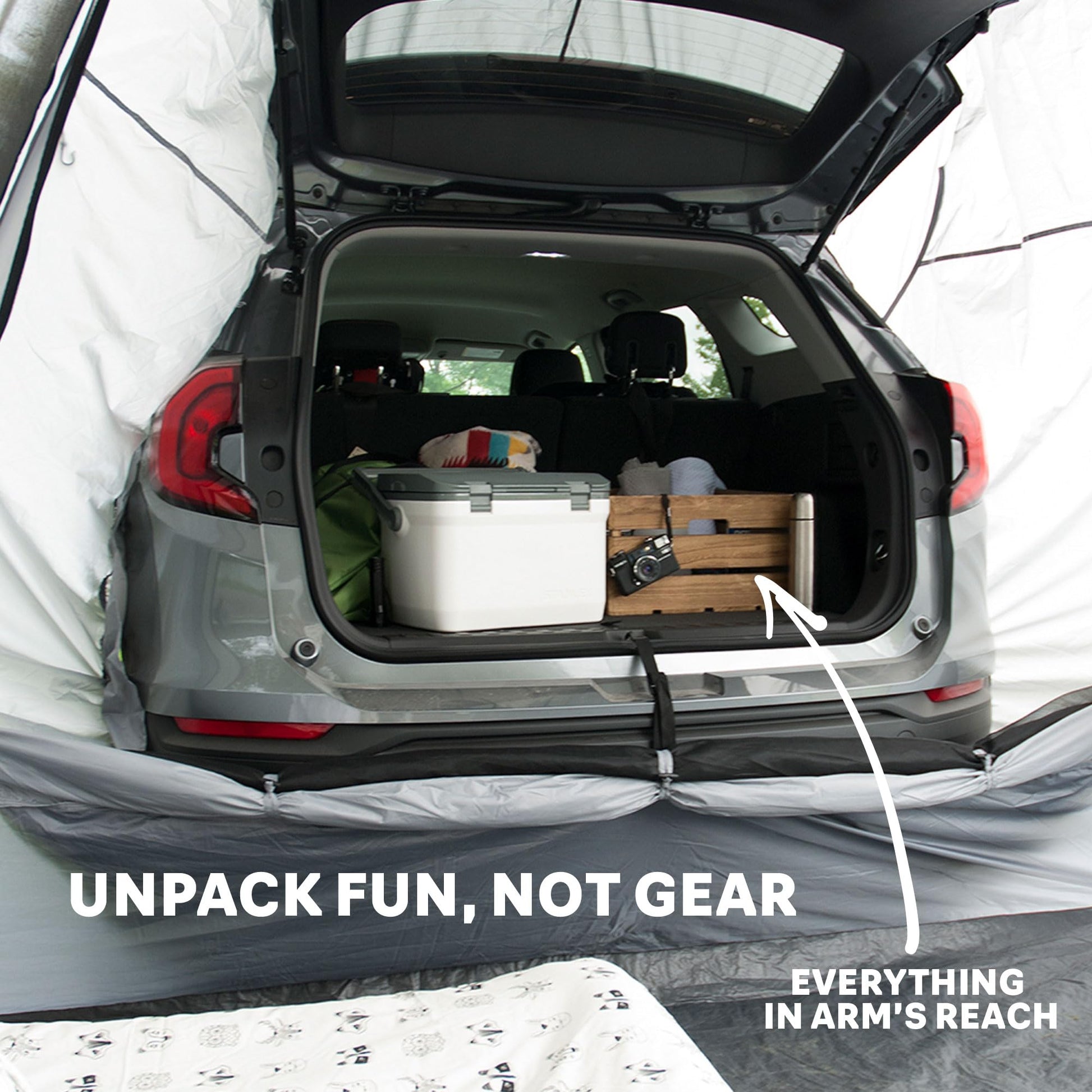 Napier Backroadz SUV Tent | 10' x 10' Vehicle Camping Tent | Fits All CUVs, SUVs, and Minivans | Sleeps 5 | Spacious, Durable, Easy Set-up | Gray/Green | Model 19100 Napier