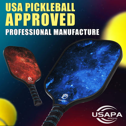 DULCE DOM Pickleball Paddles, USAPA Approved Lightweight Pickle-Ball Set with 4 Premium Balls and Bag, Perfect Raquette Gifts fo Women Men