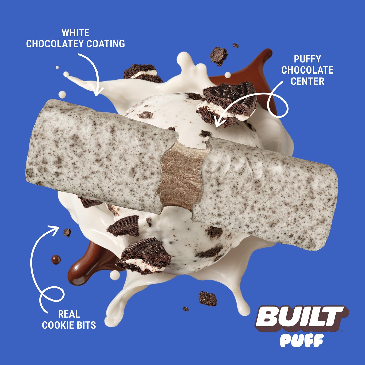 BUILT Puff Protein Bars, Cookies 'N Cream, 17g Protein - 12 Count 🍁 All In One Marketplace Canada