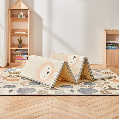 mloong Baby Play Mat, 71x59x0.4 Large Thick Playmat, Folding Portable Waterproof Reversible Double-Sided Crawling Mat, Baby Floor Mat for Infants and Toddlers, Easy to Clean (71x59x0.4in-Star)