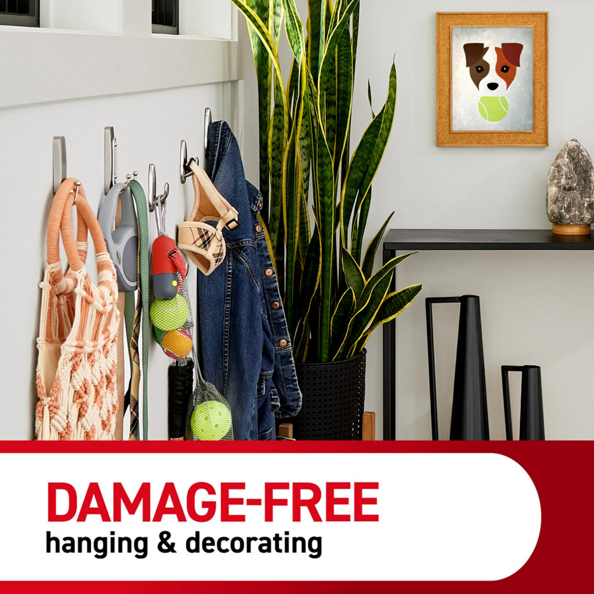Command Large Wall Hooks, Damage Free Hanging Wall Hooks with Adhesive Strips, No Tools Double Wall Hooks for Hanging Christmas Decorations, 2 Satin Brass Plastic Hooks and 2 Command Strips 🍁 All In One Marketplace Canada