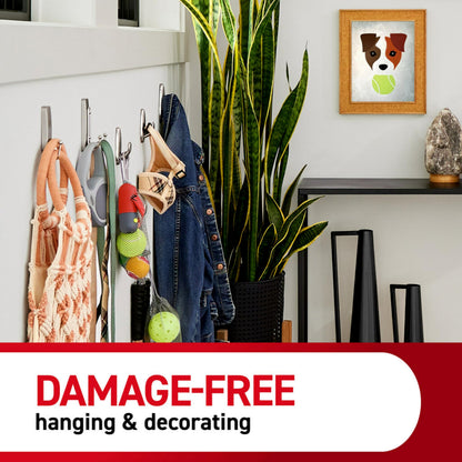 Command Large Wall Hooks, Damage Free Hanging Wall Hooks with Adhesive Strips, No Tools Double Wall Hooks for Hanging Christmas Decorations, 2 Satin Brass Plastic Hooks and 2 Command Strips 🍁 All In One Marketplace Canada