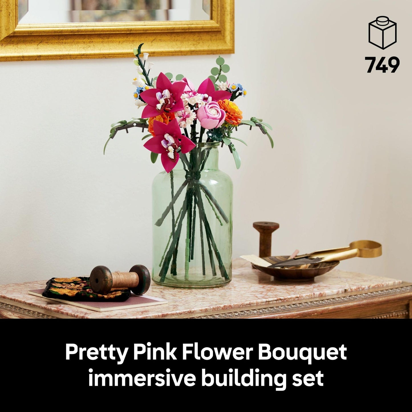 LEGO Botanicals Pretty Pink Flower Bouquet Building Set for Adults for Women & Men - Artificial Flowers for Decor or Table Display - 10342 🍁 All In One Marketplace Canada