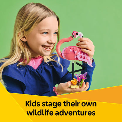 LEGO Creator 3 in 1 Wild Animals: Pink Flamingo Animal Building Toy - Building Toy with 3 Building Options, Pink Flamingo, Cockatoo, or Axolotl - Learning Toy for Kids, Ages 8+- 31170 🍁 All In One Marketplace Canada