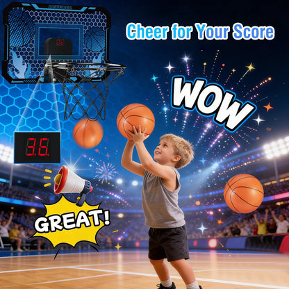 Indoor Basketball Hoop for Kids with Scoreboard Over the Door Basketball Hoop with 3 Balls Basketball Toys Gifts for 5 6 7 8 9 10 11 Years Old Boys Girls Mini Hoop for Bedroom and Birthday/Christmas 🍁 All In One Marketplace Canada