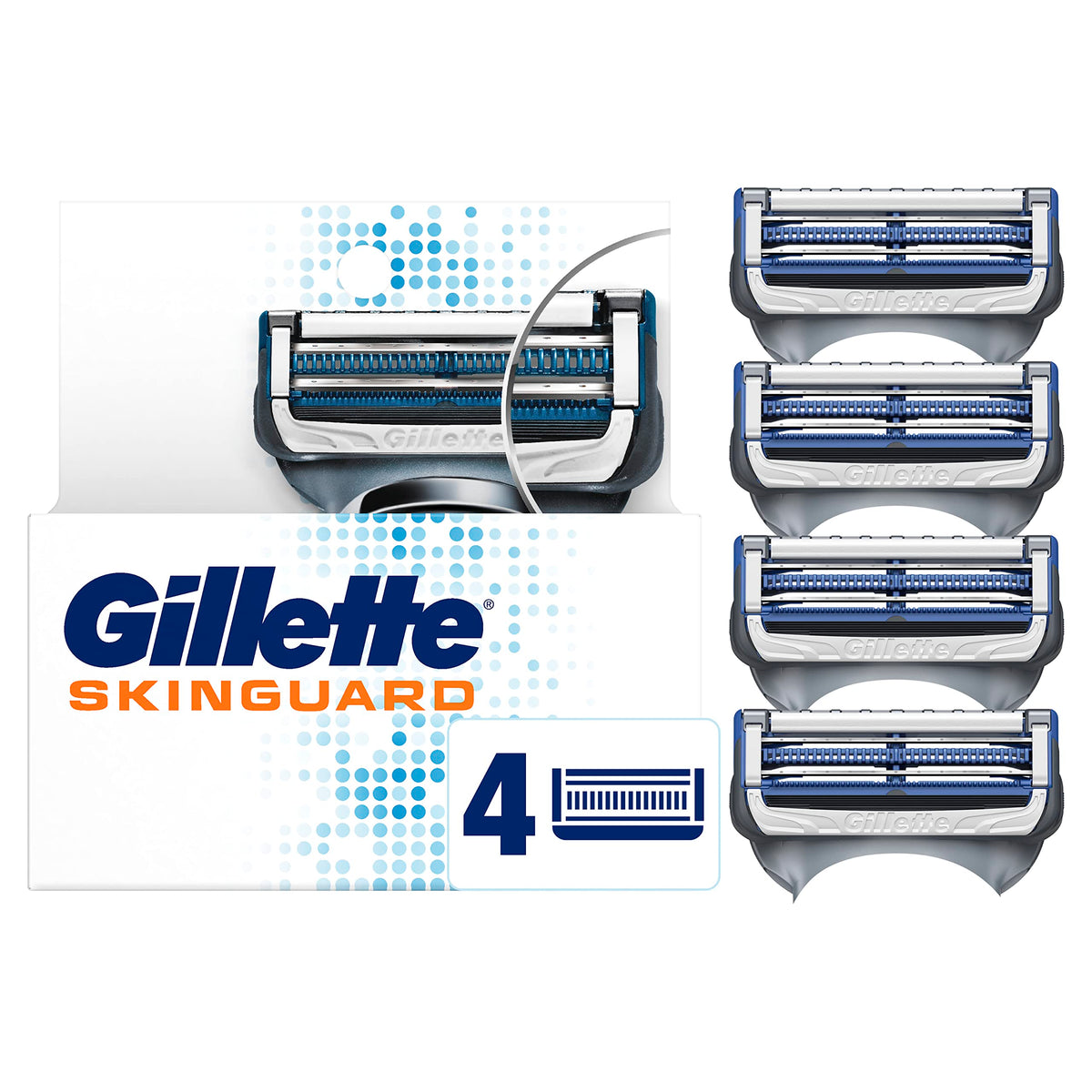 Gillette Skinguard Men's Razor Blade Refill, 4 Blade Refills