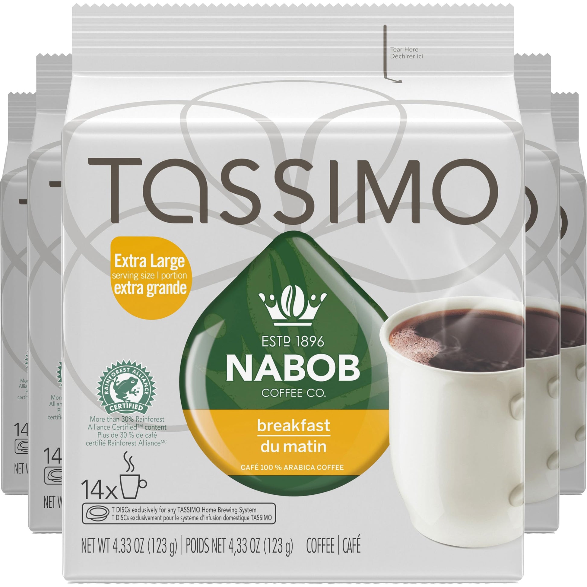 Tassimo Nabob Breakfast Blend Coffee T-Discs, 70 Count