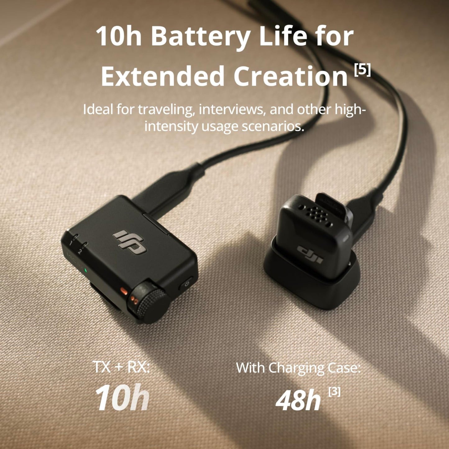 DJI Mic Mini (1 TX + 1 RX), Wireless Lavalier Microphone for iPhone/Camera/Android, Ultralight, Detail-Rich Audio, Noise Cancelling, Automatic Limiting, Vlog, Streaming, 400m Transmission