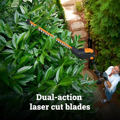 WORX WG252.9 20V 20" Cordless Hedge Trimmer, Reach Up to 12 Inch, Extended Pole, 180° Rotation Head, Battery & Charger Not Included 🍁 All In One Marketplace Canada