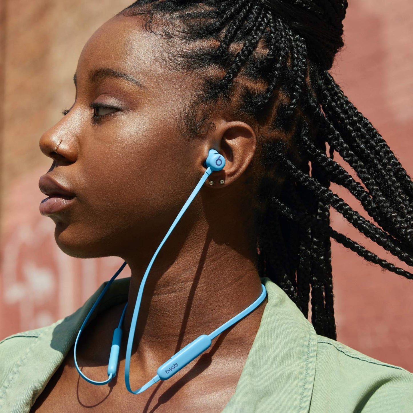 Beats Flex Wireless Earbuds Apple W1 Headphone Chip, Magnetic Earphones, Class 1 Bluetooth, 12 Hours of Listening Time, Built-in Microphone - Blue 🍁 All In One Marketplace Canada