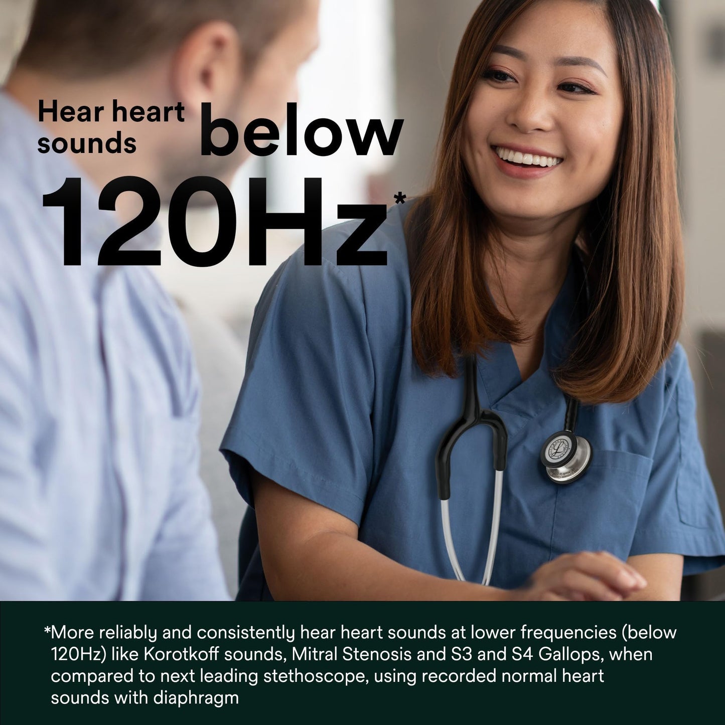 3M Littmann Classic III Monitoring Stethoscope, 5803, More Than 2X as Loud*, Weighs Less**, Stainless Steel Black-Finish Chestpiece, 69 cm (27") Black Tube, Stem and Headset