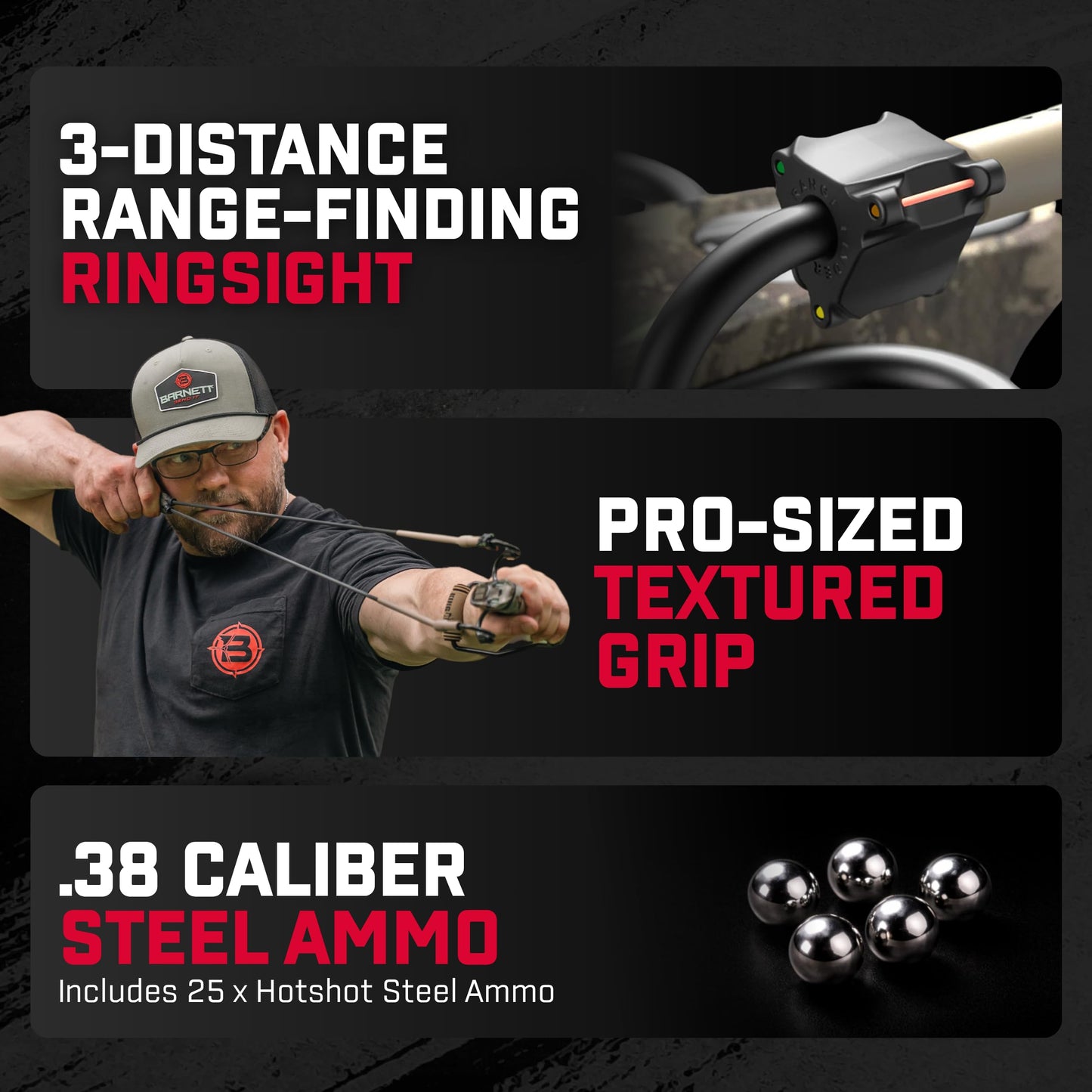 Barnett King Rat Slingshots, Havoc Hunter Slingshot, Includes Double-X Tapered Speed Bands, Hotshot .38 Caliber Ammo, & Brushed Leather Pouch 🍁 All In One Marketplace Canada