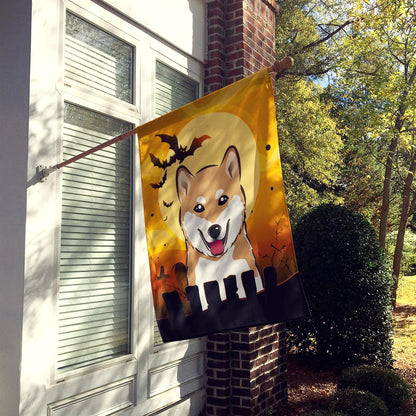 Caroline's Treasures BB1783CHF Halloween Shiba Inu Canvas House Size Flag, Multicolor, Large