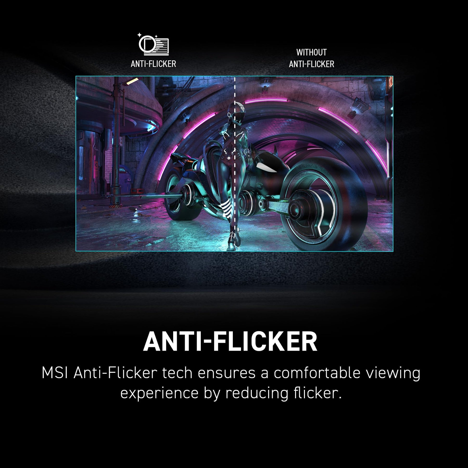 MSI G242L E14 24-inch 1920 x 1080 (FHD) Gaming Monitor, 144Hz, Adaptive-Synch, HDMI, DisplayPort, VESA Mountable, Tilt, Height Adjustable, Speaker, 1ms, Black MSI