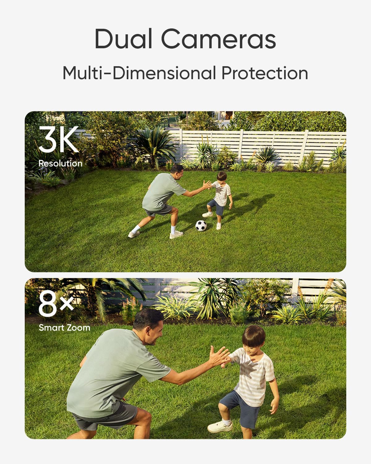eufy Security Floodlight Camera E340 Wired, 360° Pan and Tilt, 24/7 Recording, Dual-Band Wi-Fi, 2,000 Lumens, Motion-Activated, Dual Camera, HomeBase 3 Compatible, Local Storage, No Monthly Fee - Available at All In One Marketplace Canada