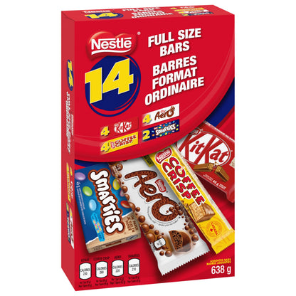 NESTLE Full Size KITKAT, AERO, COFFEE CRISP & SMARTIES, 638 g