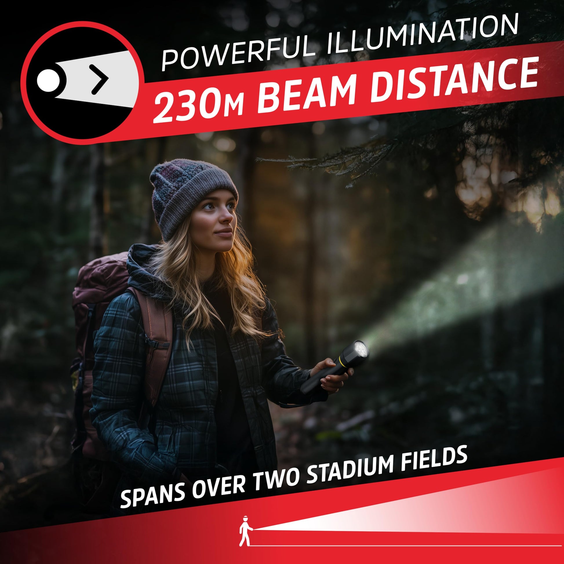ENERGIZER LED Flashlight Vision PRO, Ultra Bright 1000+ Lumens, IPX4 Water Resistant, Aircraft-Grade Aluminum LED Light, Rugged Metal Flash Light for Outdoors, Emergency Power Outage, Black Energizer