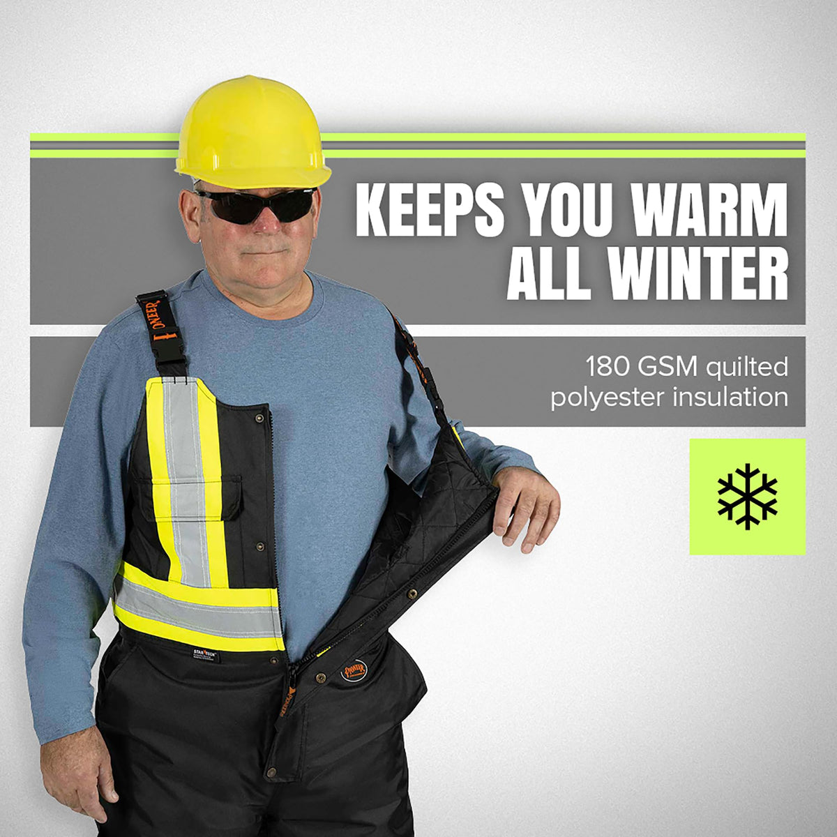 Pioneer Hi Vis Winter Overalls for Men - For Construction 🍁 All In One Marketplace Canada