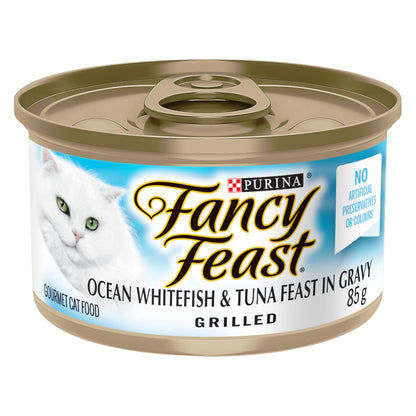 Fancy Feast Grilled Wet Cat Food, Whitefish & Tuna Feast in Gravy - 85 g Can (24 Pack) 🍁 All In One Marketplace Canada Fancy Feast